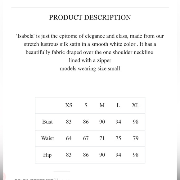 Abby’s by Abby’s satin white dress, NWT, size: M - Picture 4 of 6